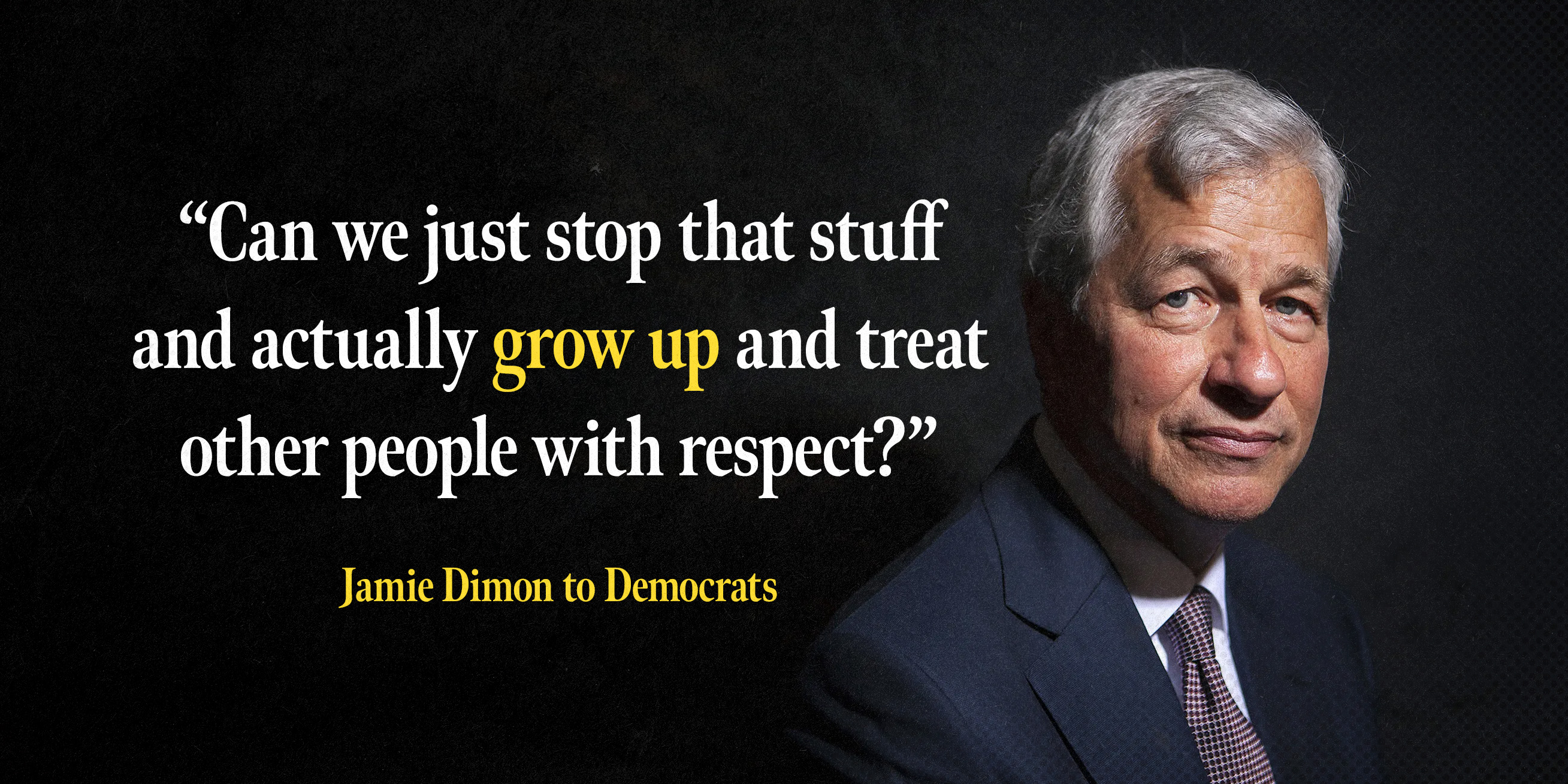 Douglas Andrews: Jamie Dimon Scolds His Fellow Democrats - Vimarsana News