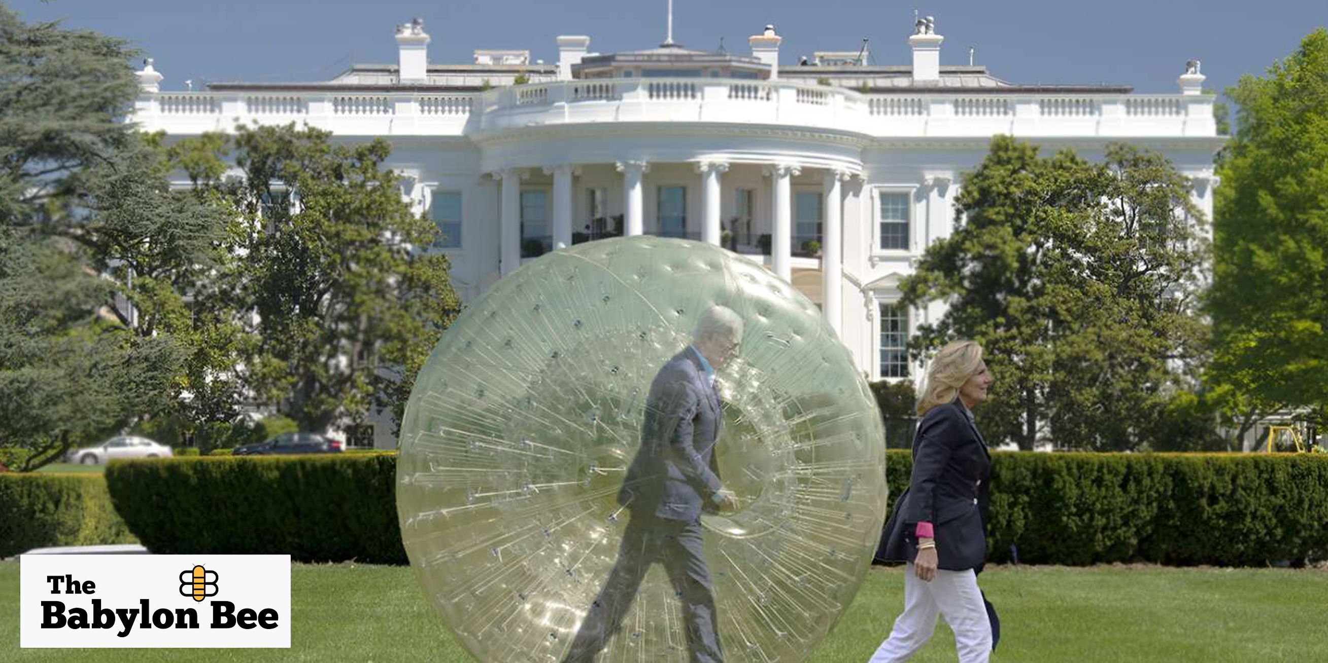 The Babylon Bee: To Avoid Falling, Biden to Traverse Lawn in Giant Hamster Ball - Vimarsana News